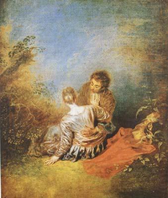 Jean-Antoine Watteau The Indiscretion (mk08) Norge oil painting art